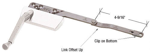 CRL Truth Right Hand White Dyad Surface Mount Casement Operator | REPLACED BY EP24177