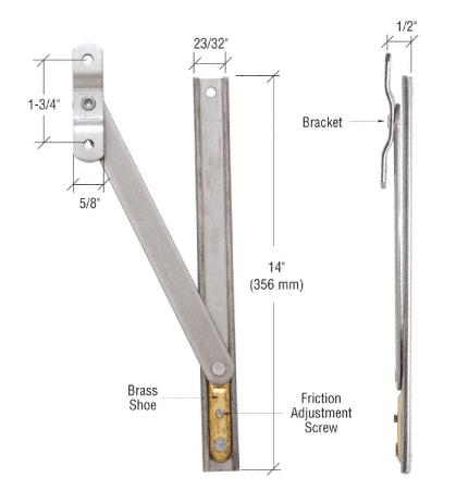 CRL Friction Adjuster, 14" Track Length, Standard Duty