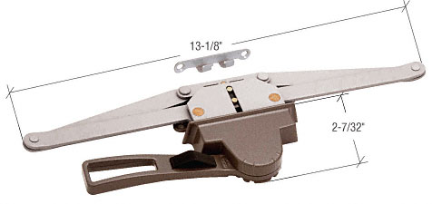 CRL Window Operator, Single Pull Lever, Bronze, 13-1/8" Arms, 2-7/32" Escutcheon Projection, LH