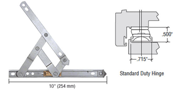 CRL 10" 4-Bar Stainless Steel Hinge-Truth Hardware