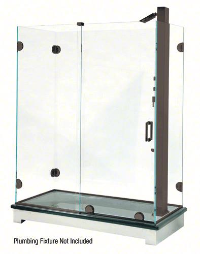 CRL Oil Rubbed Bronze Essence Series Basic Rounded Roller Style Sliding Door Kit