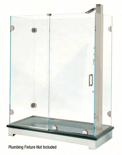 CRL Brushed Nickel Essence Series Basic Rounded Roller Style Sliding Door Kit