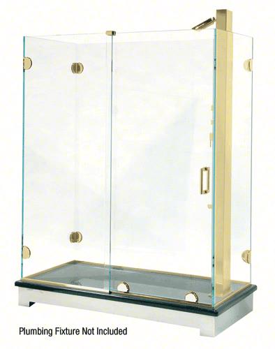 CRL Polished Chrome Essence Series Basic Rounded Roller Style Sliding Door Kit