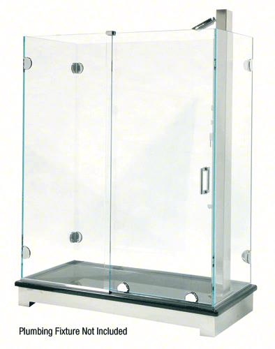 CRL Polished Chrome Essence Series Basic Rounded Roller Style Sliding Door Kit