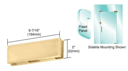 CRL Polished Brass Finish EUR Series Sidelite or Glass Door Mounted Keeper