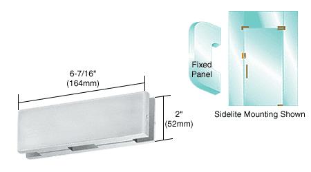 CRL Brushed Stainless Finish EUR Series Sidelite or Glass Door Mounted Keeper