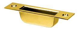 CRL Brass Finish "Easy Clean" European Style Bottom Keeper with Mounting Plate