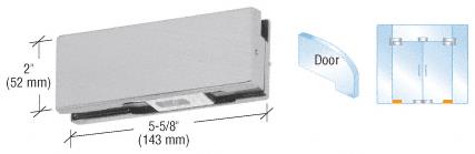 CRL Brushed Stainless Finish Mid-Size Bottom Door Patch for Use with 3/8" Glass