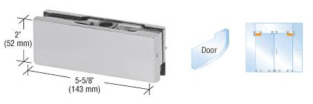 CRL Brushed Stainless Finish Mid-Size Top Door Patch Fitting for use with 3/8" Glass