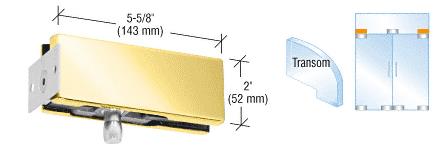 CRL Polished Brass European Mid-Size Wall Mount Transom Patch Fitting