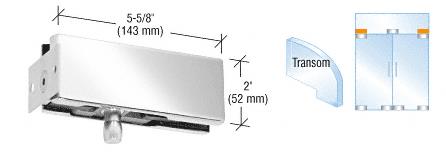 CRL Polished Stainless Finish European Mid-Size Wall Mount Transom Patch Fitting