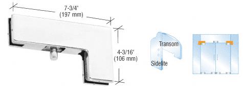 CRL Aluminum Finish European Mid-Size Sidelite Mount Transom Patch Fitting