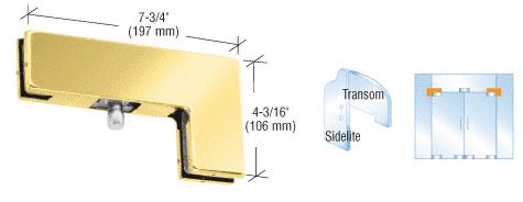 CRL Polished Brass Finish European Mid-Size Sidelite Mount Transom Patch Fitting