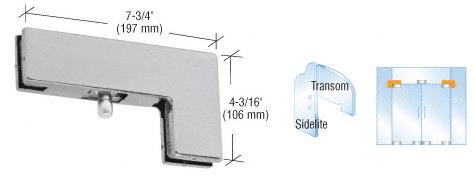 CRL Brushed Stainless Finish European Mid-Size Sidelite Mount Transom Patch Fitting
