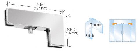 CRL Polished Stainless Finish European Mid-Size Sidelite Mount Transom Patch Fitting