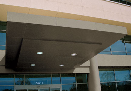CRL Custom Polished Bronze Standard Series Canopy Panel System