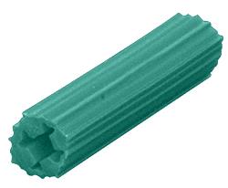 CRL 1/4" Hole 1" Length 10-12 Screw Expanding Plastic Screw Anchors - Package of 100