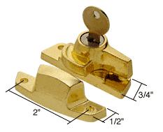 Brass Keyed Sash Lock