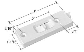 CRL White Tilt Window Latch; 2" Screw Holes - Package