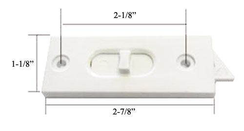 CRL White Tilt Window Latch; 2-3/16" Screw Holes - Package