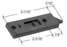 CRL Black Tilt Window Latch; 2-5/16" Screw Holes - Package
