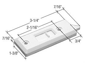 CRL White Tilt Latch; 2-1/16" Screw Holes - Package