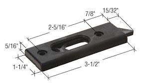 CRL Black Tilt Window Latch; 2-5/16" Screw Holes - Package