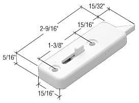 CRL White Tilt Latch; 1-3/8" Screw Holes - Package