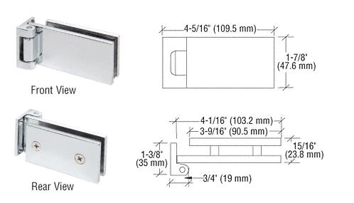 CRL Chrome Free Swinging Offset Pivot Hinge