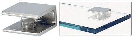 CRL Chrome Finish Solid Brass Square Glass Shelf Clamp
