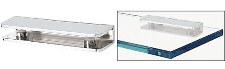 CRL Chrome Finish Solid Brass Rectangular Glass Shelf Clamp