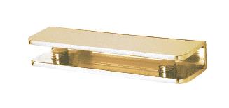 CRL Satin Brass Finish Solid Brass Rectangular Glass Shelf Clamp