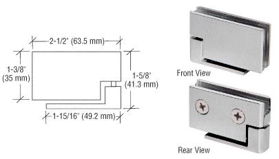 CRL Brushed Nickel Surface Mount Cabinet Pivot Hinges