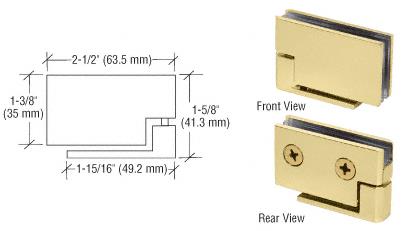 CRL Brass Surface Mount Cabinet Pivot Hinges - Package
