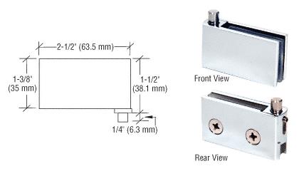 CRL Chrome Flush Mount Cabinet Pivot Hinge - Package