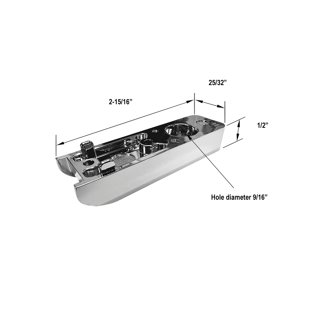 Gordon Glass&#174; Bottom Pivot Bracket for Frameless Glass Shower Doors - Chrome