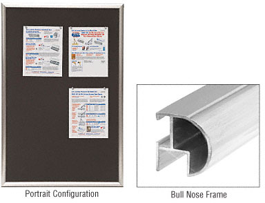 CRL Brushed Nickel Wall Mounted Framed Cork Board