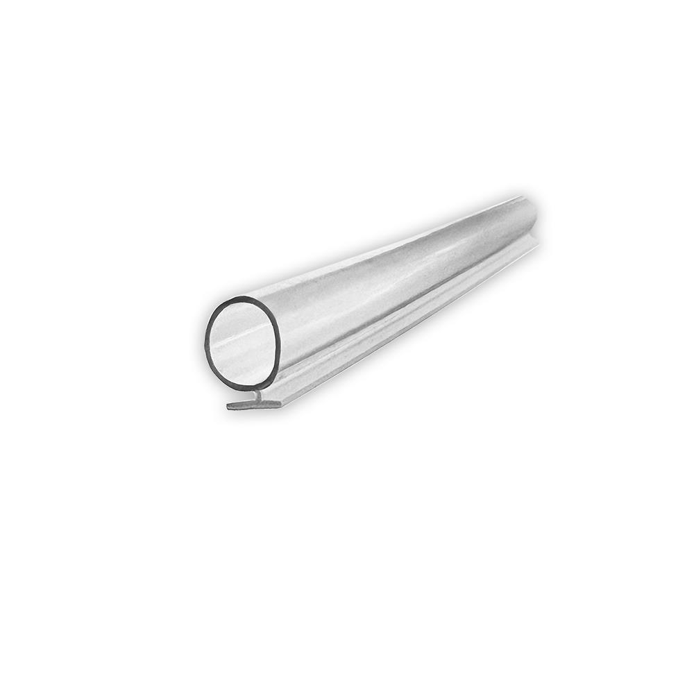 Gordon Glass®  Crystal Clear Vinyl Bulb Strike and Steam Seal for Glass Shower Doors, 1/4" Backing, 5/16" Bulb Dia. - 40"  long