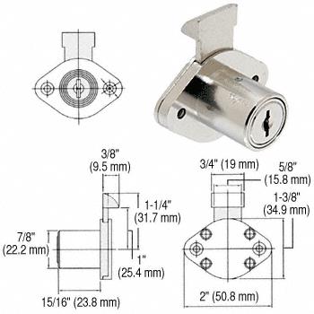 Chrome FixtureGuard Medium Security Spring Latch Lock