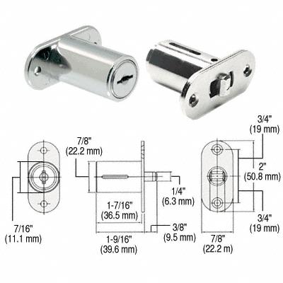 FixtureGuard Medium Security T-Bolt Push Lock