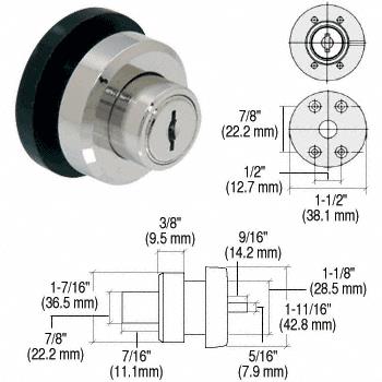 FixtureGuard Medium Security Thru the Glass Push Lock