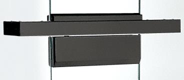 CRL Black Anodized Custom Length Single Door Floating Header