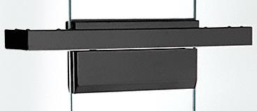 CRL 36" Single Door Black Anodized Floating Header