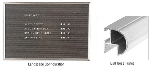 CRL Brushed Nickel Wall Mounted Framed Letter Board
