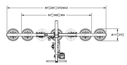 CRL Wood's 1200 Series Air Powered Flex Lifter