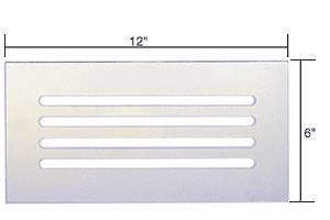 12" x 6" Clear Acrylic Mirror Grille