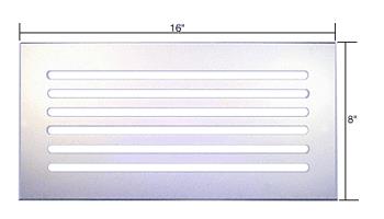 16" x 8" Clear Acrylic Mirror Grille
