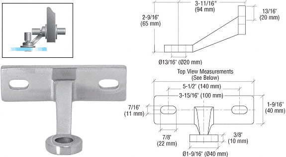 CRL Brushed Stainless Heavy Duty Single Arm Wall Mount Frame Spider