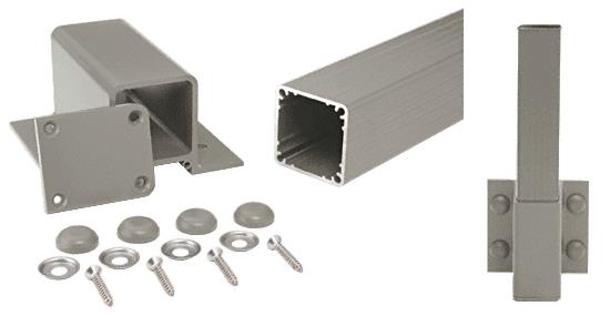 CRL 200, 300, 350, & 400 Series Agate Gray 36" Fascia Mount Post Kit