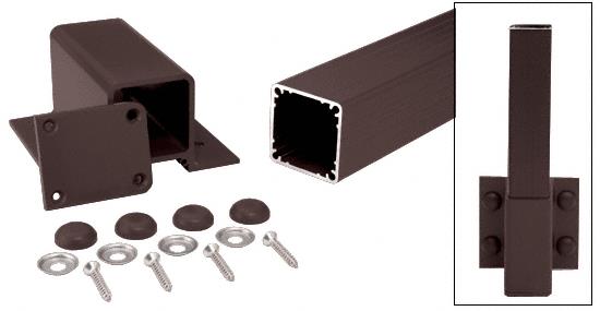 CRL 200, 300, 350 & 400 Series Matte Bronze 48" Fascia Mount Post Kit